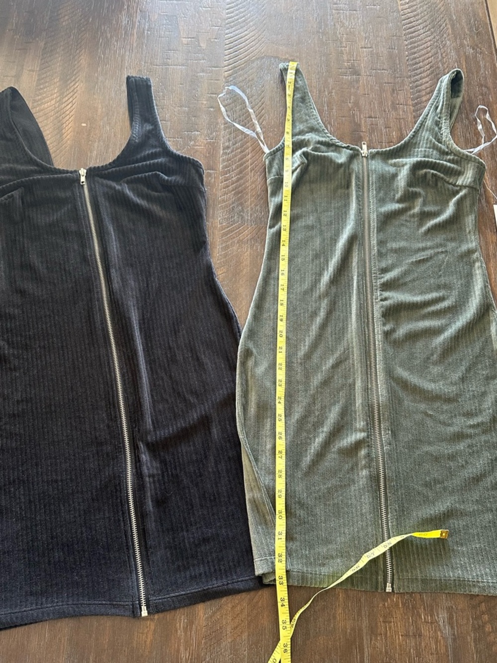 Bundle Ribbed Tank Mini Dress Bundle - Black / Olive - Picture 5 of 16